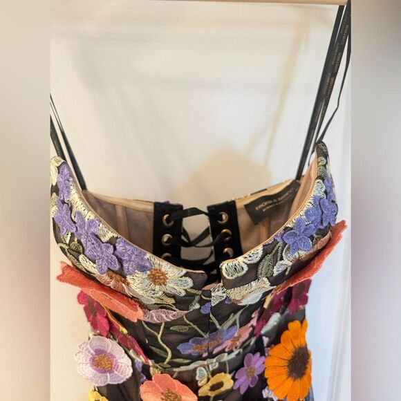 NWOT BRONX AND BANCO Jasmine Multi Floral Strapless Gown - Picture 8 of 16